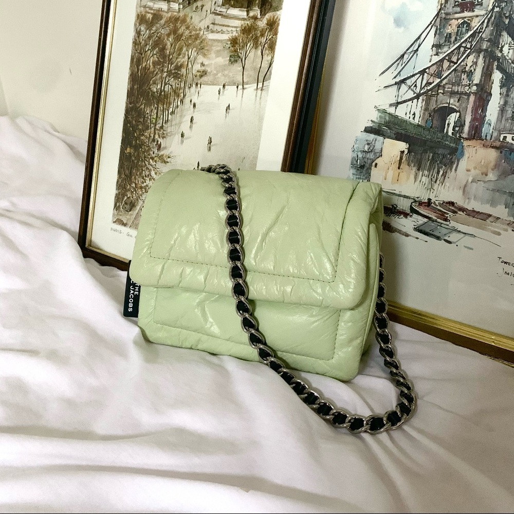 Marc Jacobs Green and Black Crossbody Bag with Minimalist Design